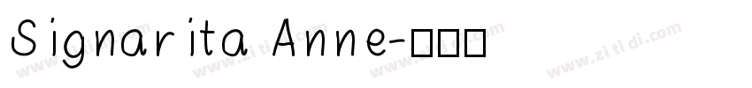 Signarita Anne字体转换